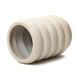 Beige Large Plant Pot with Drainage Hole and Rubber Plug, 23" H