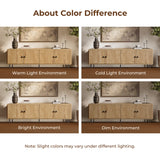 Mira Modern Oak TV Stand with Storage for TVs up to 70''