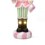 Christmas Nutcracker Pink Soldier with Candy Tree Lights, 2ft