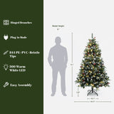 Pre-Lit Green Frosted-Tip Christmas Tree , 6.1ft