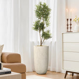 Round Tapered Planter Travertine Stone Finish,22.83''