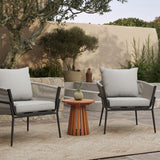 Ventura outdoor metal and rattan armchair