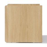 Mid Century Modern Nightstand with Drawer and Open Shelf, Wood  End Table, 19''