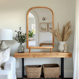Horizon Arch Wooden Wall Mirror with Legs, 35.5"H