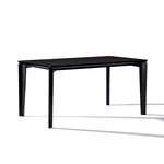 Wenge in ash veneer wood rectangle dining table with rubberwood legs - LuxenHome
