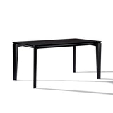 Wenge in ash veneer wood rectangle dining table with rubberwood legs - LuxenHome