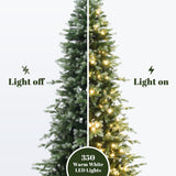 Pre-Lit Artificial Pine Christmas Tree with Stand, 6.5ft