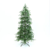 Pre-Lit Green Slender Cedar Christmas Tree with Stand,6ft