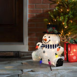 Christmas Outdoor Snowman Decoration with Lights, 1.25ft