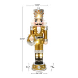 Christmas Soldier Nutcracker Holiday Decor with Wreath, 3FT