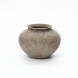 Earthy Gray-Brown Finish Rustic Terracotta Vase, 10.4"W