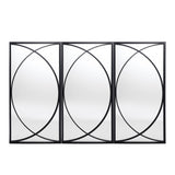 Geometric wall mirrors, set of 3