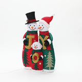 Christmas Lighted with JOY Snowman Family Yard Decoration,39.4''