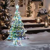 Multi-color lighted christmas tree