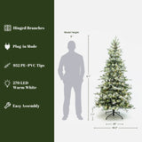 Pre-Lit Branches Artificial Pine Christmas Tree, 6.5ft