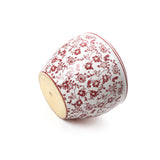 Floral Indoor & Outdoor Ceramic Round Planter,Red,12''