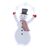 Pre-Lit Snowman Holiday Decoration with Snowflake Arch, 5ft