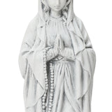 Praying Religious Mary Statue with Rosary Beads, White,29.5"