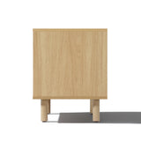 Modern Wood Storage End Table with 2-Drawers,Oak