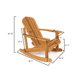 Rocking adirondack chair, solid wood