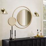 Orbit metal frame wall mirror