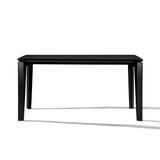Wenge in ash veneer wood rectangle dining table with rubberwood legs - LuxenHome