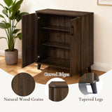 Leo Walnut Storage Cabinet with Doors, Mid-Century Modern Cabinet, 31.5" W