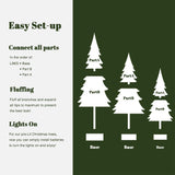 Artificial Tree Christmas with Lights & Stand,set of 3
