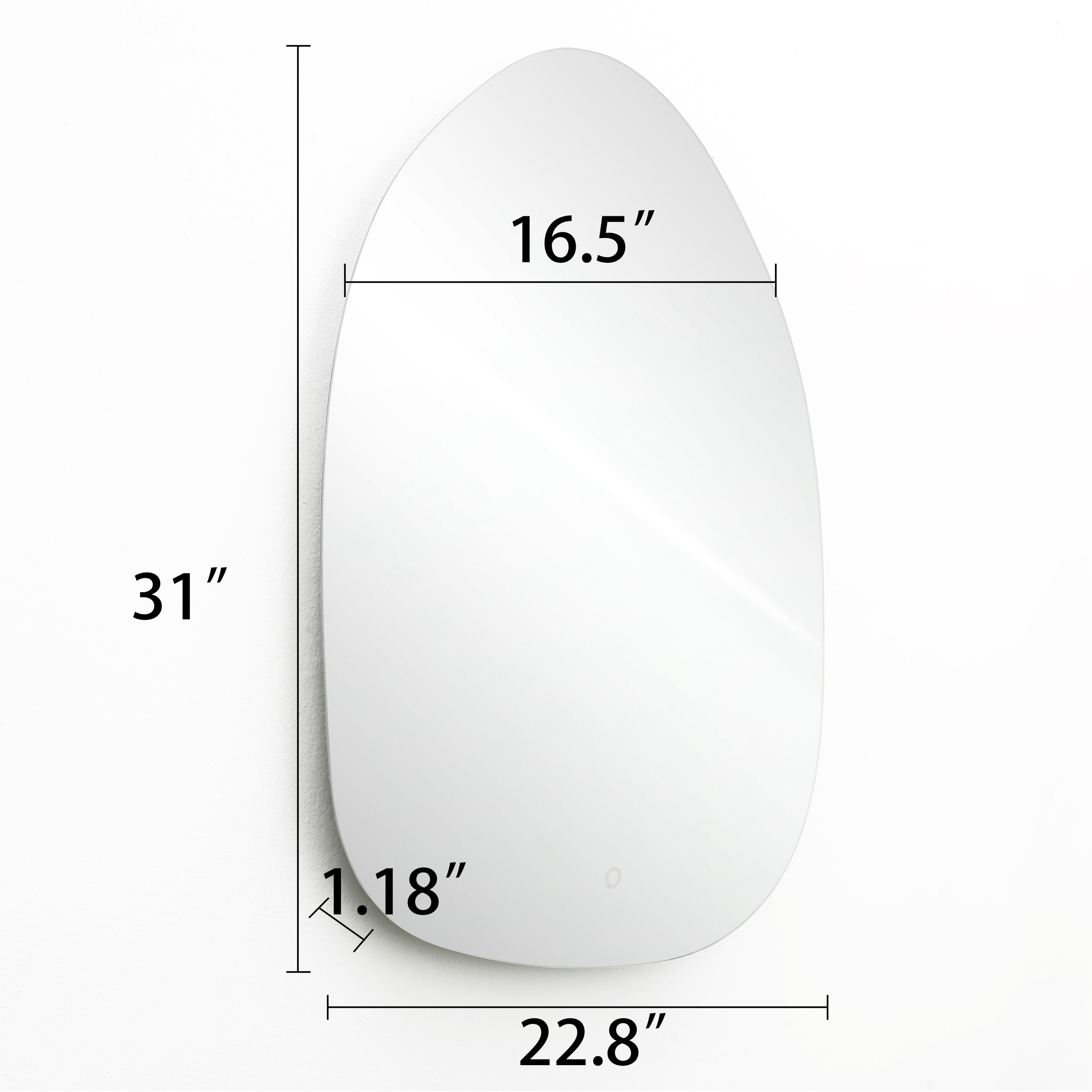 dimensions for back-lit mirror