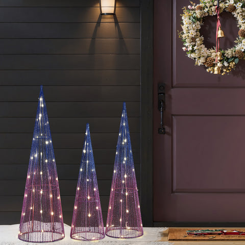 multi-color-lighted-trees-is-in-front-door-christmas-decorations