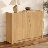 Modern Accent Cabinet with Adjustable Shelf, 2 Door Sideboard Buffet Caibnet, 35'' W