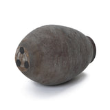 Oval Antique Brown Vase, 12.8'' H