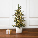 Pre-Lit Green Artificial Pine Christmas Trees ,4ft