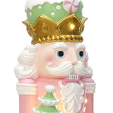 Christmas Nutcracker Pink Soldier with Candy Tree Lights, 2ft