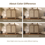 Boho Oak Accent Cabinet with Wood Ball Legs