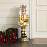 Christmas Soldier Nutcracker Holiday Decor with Wreath, 3FT
