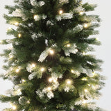 Pre-Lit Flocked Artificial Christmas Tree in Pot, 4ft