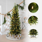 Green Cone Christmas Tree with Twinkle Modes & Lights, 6FT