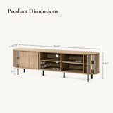 Wood TV Stand with Sliding Doors for TVs up to 75''