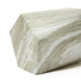 Green Faux Marble Outdoor Side Table for Patio, 18.4'' H