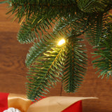 Pre-Lit Green Artificial Christmas Tree Potted,3.9Ft