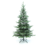 Pre-Lit Green and Gray Pine Christmas Tree with Stand,7ft