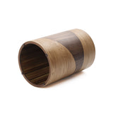 Modern Wood Round Side Table,Natural & Dark,20.25''