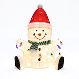 Christmas Snowman Decoration Outdoor with Lights, 2.3ft