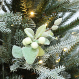 Pre-Lit Green Fir Christmas Tree with Metal Stand,7Ft
