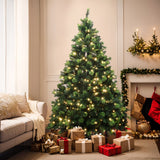 Pre-Lit Green Full  Pine Christmas Tree,7.5Ft
