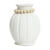 Modern white tall round vase