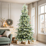 Pre-Lit Green Christmas Artificial Tree with Stand, 7.5ft