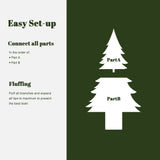 Pre-Lit Flocked Artificial Christmas Tree in Pot, 4ft