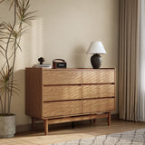 Modern Wood Storage Horizontal Dresser with 2-Drawers,Oak